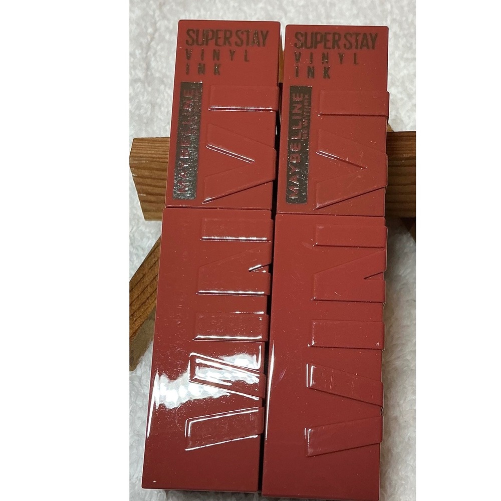 Lot of 2 Maybelline Super Stay Vinyl Ink 115 Peppy Liquid Lipstick Lipcolor New